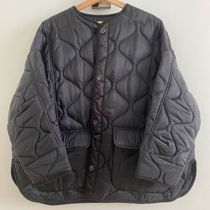 The Frankie Shop Black Quilted Puffer Jacket - Teddy Quilted Jacket